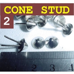 CONE STUD ćwieki STOŻKI duże 4szt. nikiel (id: 814)